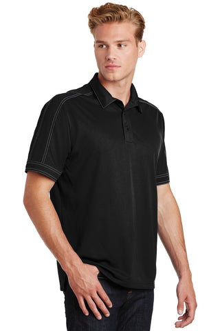 Sport-Tek Contrast Stitch Micropique Sport-Wick Polo (Black)