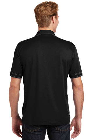 Sport-Tek Contrast Stitch Micropique Sport-Wick Polo (Black)