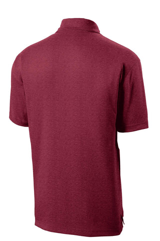 Sport-Tek Heather Contender Polo (Cardinal Heather)