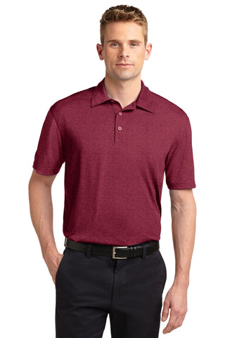 Sport-Tek Heather Contender Polo (Cardinal Heather)