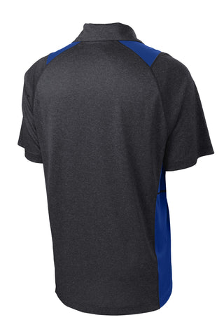 Sport-Tek Heather Colorblock Contender Polo (Graphite Heather/ True Royal)