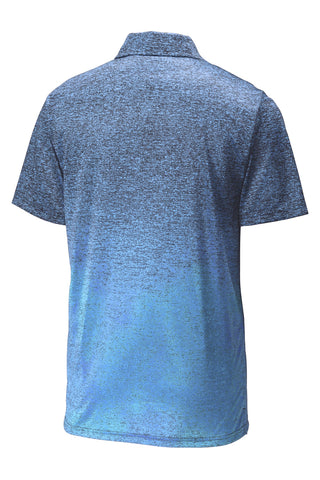 Sport-Tek Ombre Heather Polo (Carolina Blue/ True Navy)