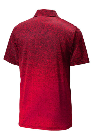 Sport-Tek Ombre Heather Polo (Deep Red/ Black)