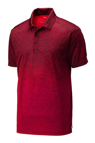 Sport-Tek Ombre Heather Polo (Deep Red/ Black)