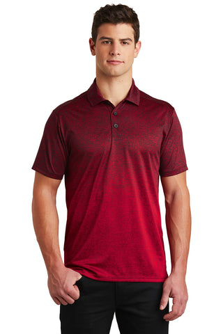 Sport-Tek Ombre Heather Polo (Deep Red/ Black)