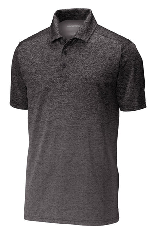 Sport-Tek Ombre Heather Polo (Iron Grey/ Black)