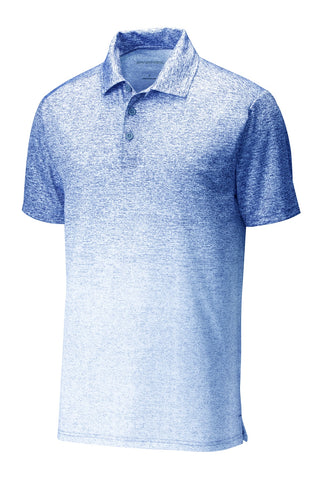 Sport-Tek Ombre Heather Polo (White/ True Royal)