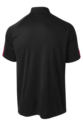 Sport-Tek PosiCharge Micro-Mesh Colorblock Polo (Black/ Red)