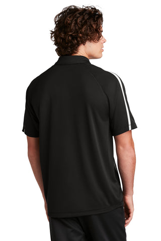 Sport-Tek PosiCharge Micro-Mesh Colorblock Polo (Black/ White)