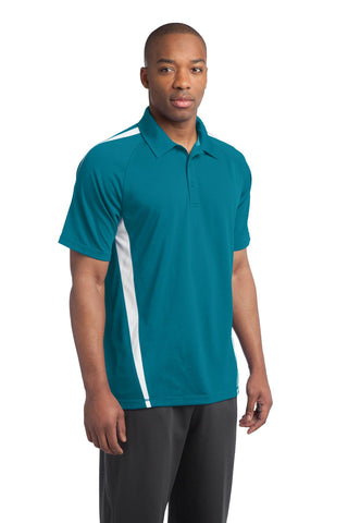 Sport-Tek PosiCharge Micro-Mesh Colorblock Polo (Blue Wake/ White)