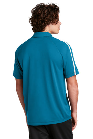 Sport-Tek PosiCharge Micro-Mesh Colorblock Polo (Blue Wake/ White)