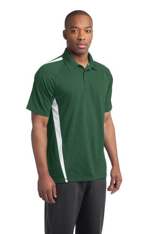 Sport-Tek PosiCharge Micro-Mesh Colorblock Polo (Forest Green/ White)