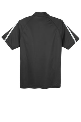 Sport-Tek PosiCharge Micro-Mesh Colorblock Polo (Iron Grey/ White)