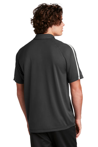 Sport-Tek PosiCharge Micro-Mesh Colorblock Polo (Iron Grey/ White)