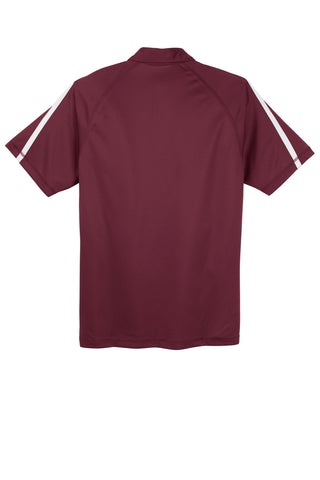 Sport-Tek PosiCharge Micro-Mesh Colorblock Polo (Maroon/ White)