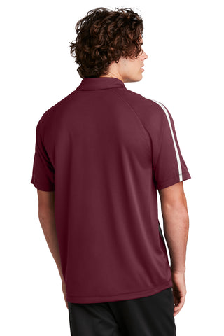 Sport-Tek PosiCharge Micro-Mesh Colorblock Polo (Maroon/ White)