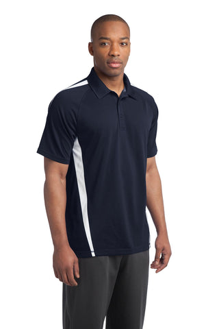 Sport-Tek PosiCharge Micro-Mesh Colorblock Polo (True Navy/ White)