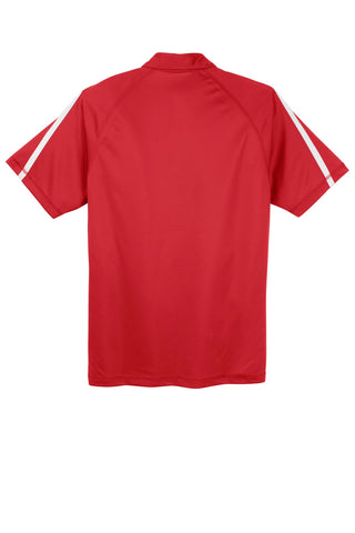 Sport-Tek PosiCharge Micro-Mesh Colorblock Polo (True Red/ White)