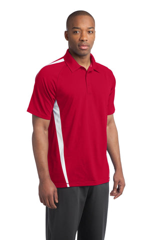 Sport-Tek PosiCharge Micro-Mesh Colorblock Polo (True Red/ White)