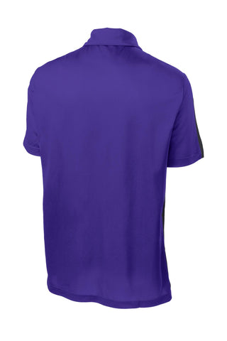 Sport-Tek PosiCharge Active Textured Colorblock Polo (Purple/ Grey)