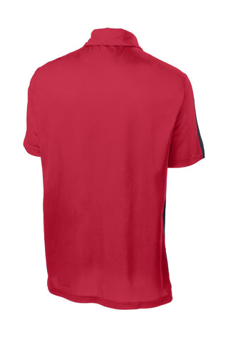 Sport-Tek PosiCharge Active Textured Colorblock Polo (True Red/ Grey)