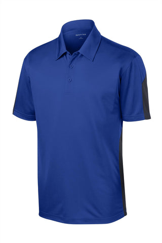 Sport-Tek PosiCharge Active Textured Colorblock Polo (True Royal/ Grey)