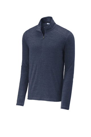 Sport-Tek Exchange 1.5 Long Sleeve 1/2-Zip (Dark Denim Heather)