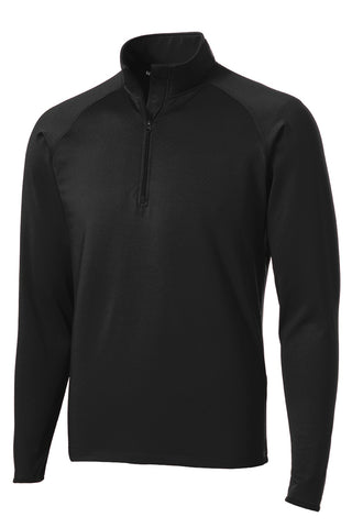 Sport-Tek Sport-Wick Stretch 1/4-Zip Pullover (Black)