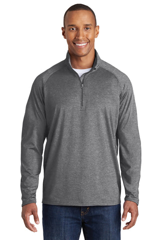 Sport-Tek Sport-Wick Stretch 1/4-Zip Pullover (Charcoal Grey Heather)