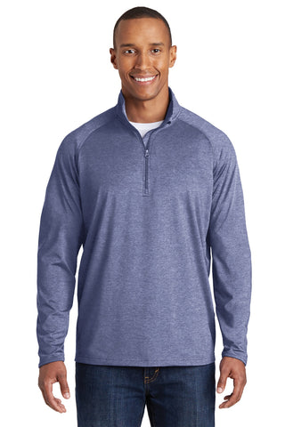 Sport-Tek Sport-Wick Stretch 1/4-Zip Pullover (True Navy Heather)