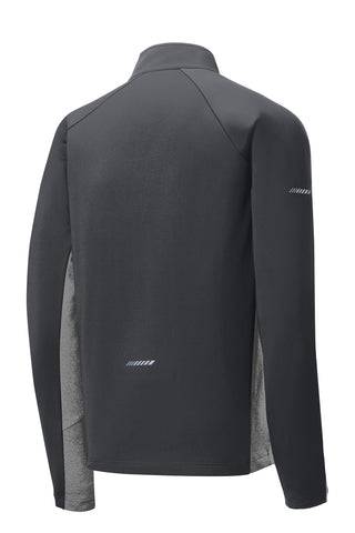 Sport-Tek Sport-Wick Stretch Contrast 1/4-Zip Pullover (Charcoal Grey/ Charcoal Grey Heather)