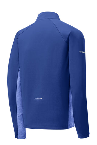 Sport-Tek Sport-Wick Stretch Contrast 1/4-Zip Pullover (True Royal/ True Royal Heather)