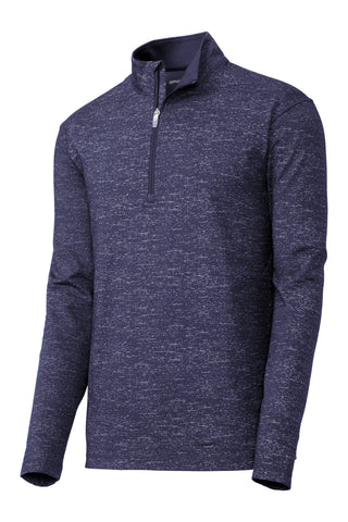 Sport-Tek Sport-Wick Stretch Reflective Heather 1/2-Zip Pullover (True Navy)