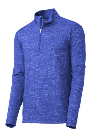 Sport-Tek Sport-Wick Stretch Reflective Heather 1/2-Zip Pullover (True Royal)