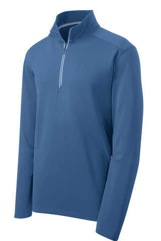 Sport-Tek Sport-Wick Textured 1/4-Zip Pullover (Dawn Blue)