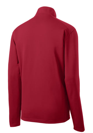 Sport-Tek Sport-Wick Textured 1/4-Zip Pullover (Deep Red)