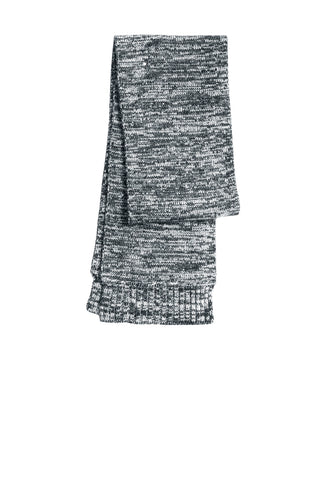 Sport-Tek Marled Scarf (Black/ Iron Grey/ White)