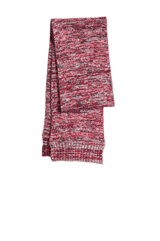 Sport-Tek Marled Scarf (True Red/ Black/ White)