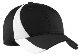 Sport-Tek Dry Zone Nylon Colorblock Cap (Black/ White)