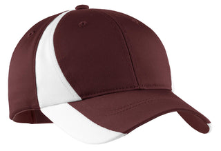 Sport-Tek Dry Zone Nylon Colorblock Cap (Maroon/ White)