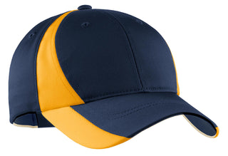 Sport-Tek Dry Zone Nylon Colorblock Cap (True Navy/ Gold)