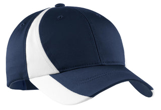 Sport-Tek Dry Zone Nylon Colorblock Cap (True Navy/ White)