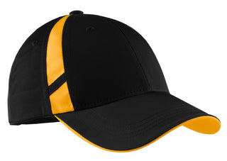 Sport-Tek Dry Zone Mesh Inset Cap (Black/ Gold)