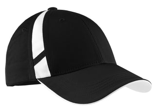 Sport-Tek Dry Zone Mesh Inset Cap (Black/ White)