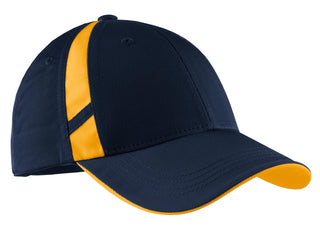 Sport-Tek Dry Zone Mesh Inset Cap (True Navy/ Gold)