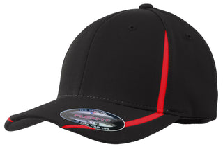 Sport-Tek Flexfit Performance Colorblock Cap (Black/ True Red)