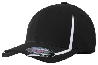 Sport-Tek Flexfit Performance Colorblock Cap (Black/ White)