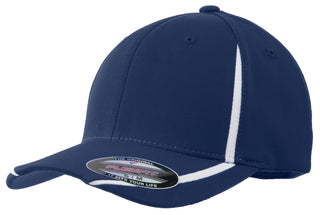 Sport-Tek Flexfit Performance Colorblock Cap (True Navy/ White)