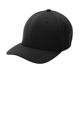 Sport-Tek Flexfit Cool & Dry Poly Block Mesh Cap (Black)