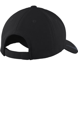 Sport-Tek Pique Colorblock Cap (Black/ Graphite)